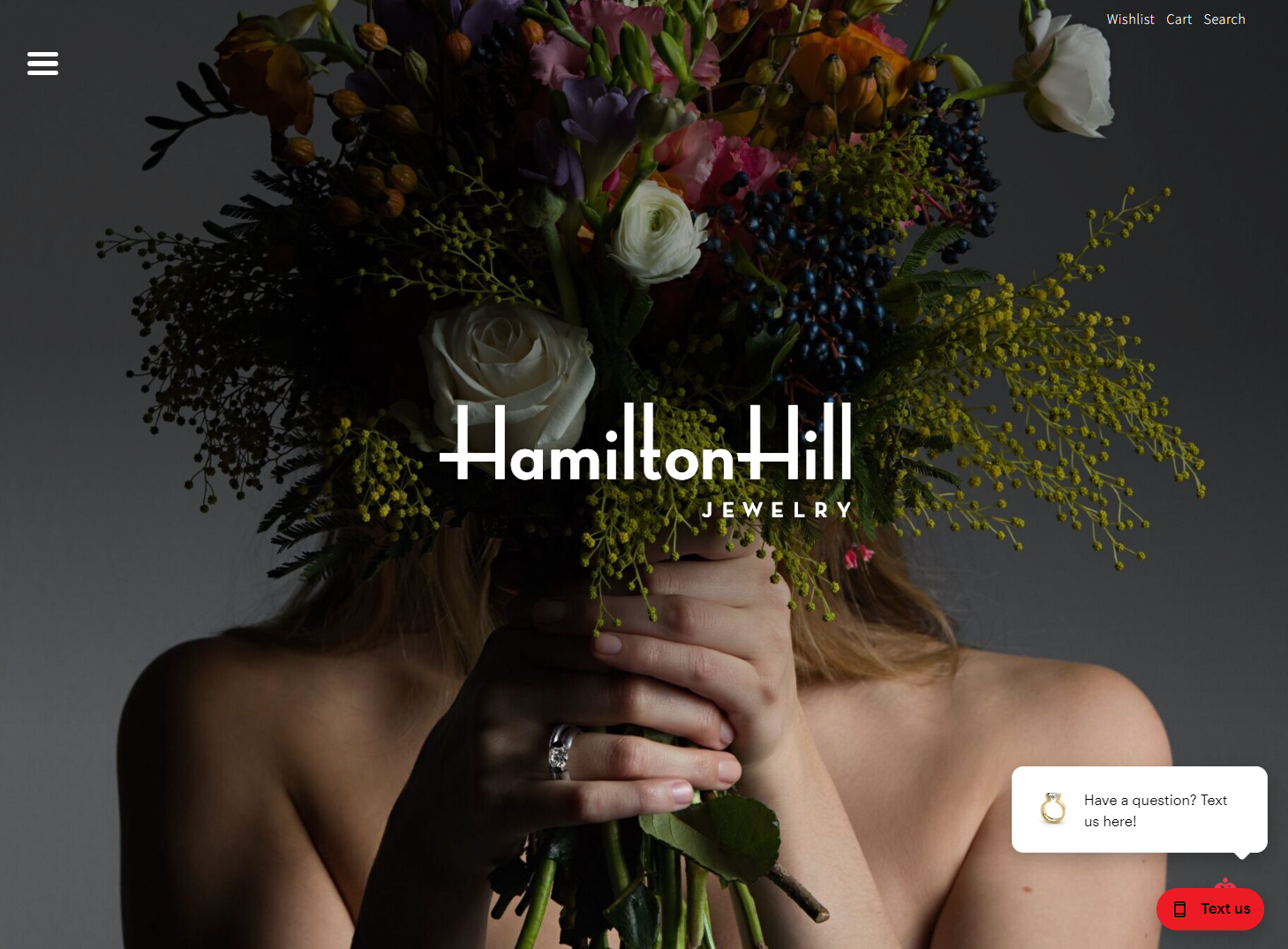 Hamilton Hill Jewelry website from the Holter Strategic portfolio