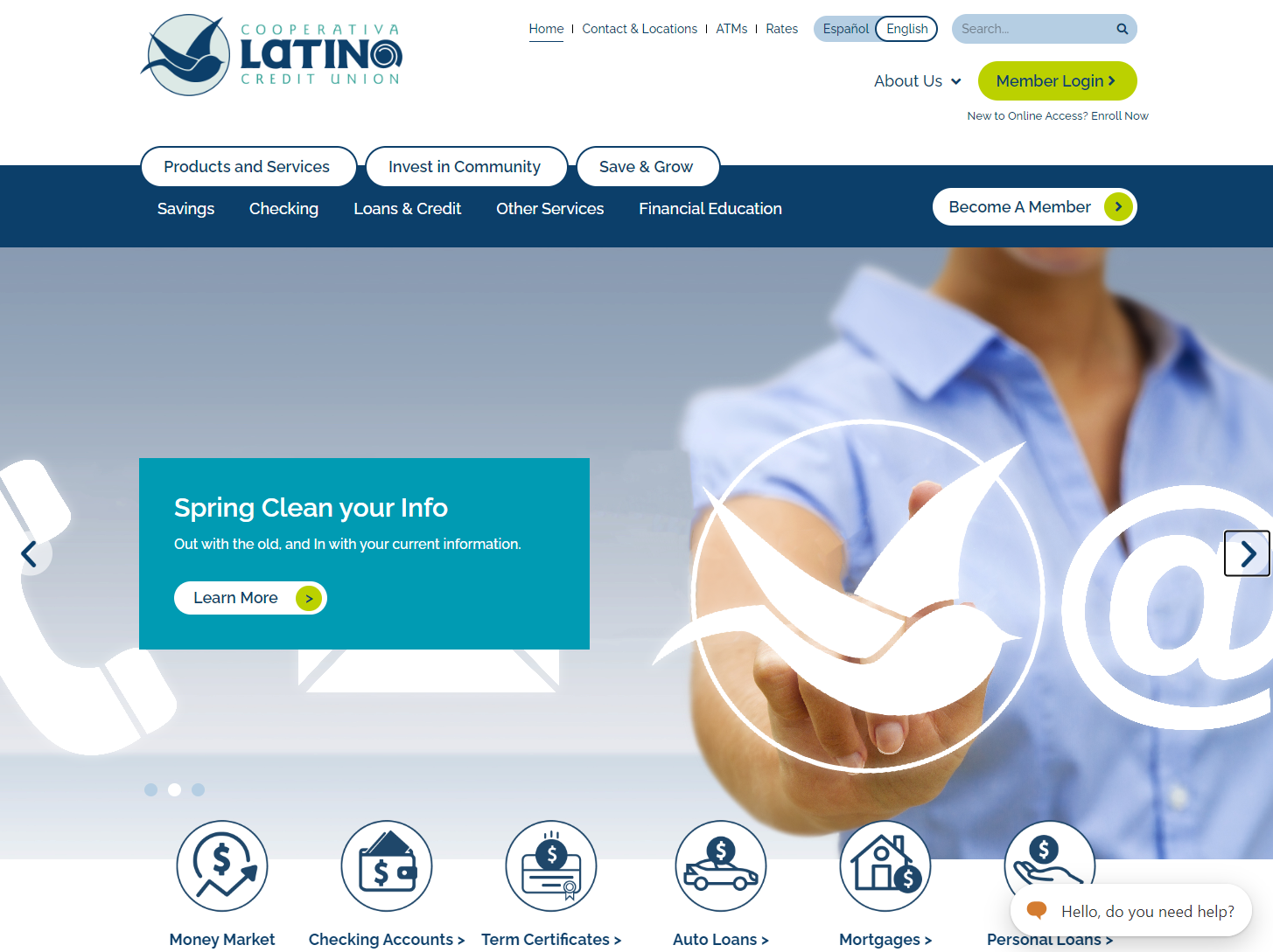 Latino Community Credit Union website from the Holter Strategic portfolio